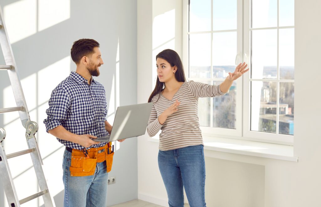 homeowner asking questions before starting window replacement project